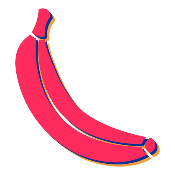 Ikona Banana Ilustracja Kreskówki Ikony Wektora Czerwonej Papryki Dla Web — Wektor stockowy