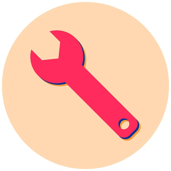 Wrench Web Icon Simple Illustration — Stock Vector