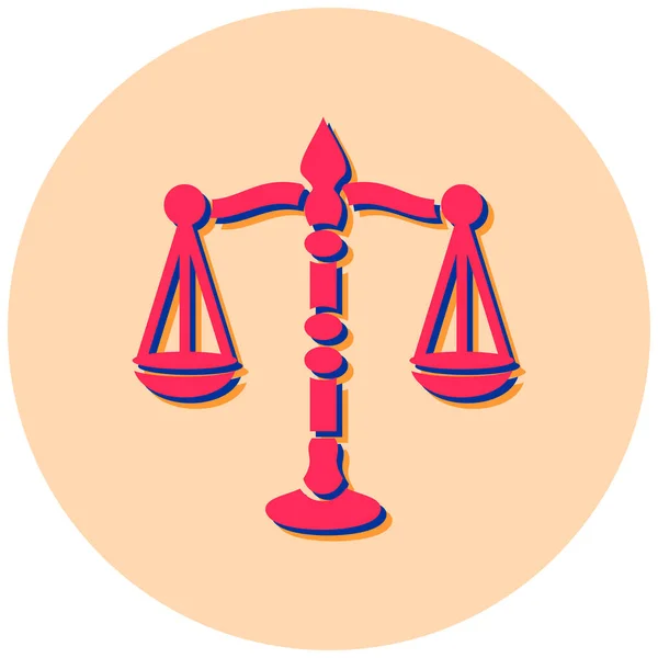 Droit Justice Vecteur Icône Design Moderne Simple — Image vectorielle