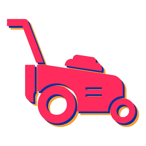Значок Трактора Карикатура Векторное Изображение Автомобиля Белом Фоне — стоковый вектор