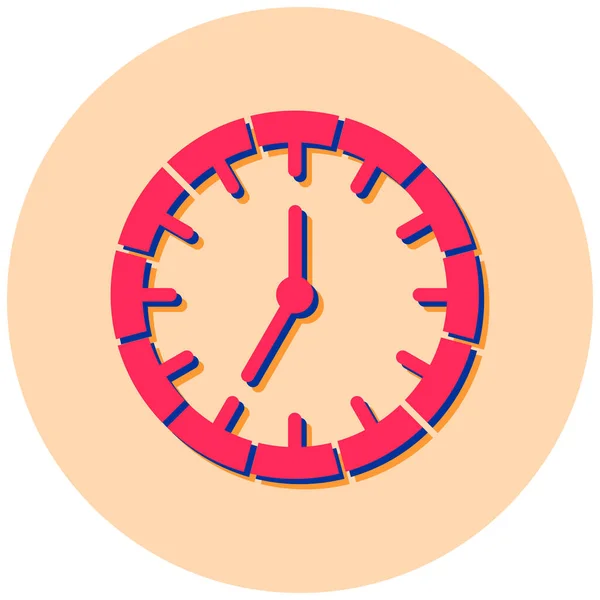 Reloj Icono Web Ilustración Simple — Vector de stock