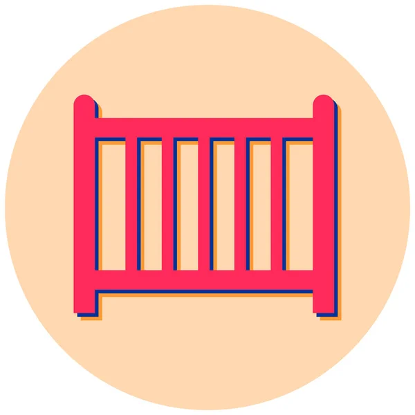 Bed Flat Vector Icon — Stock Vector