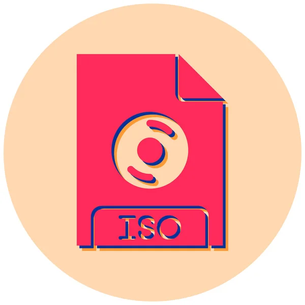 Iso File Format Icon Vector Illustration — Vector de stock