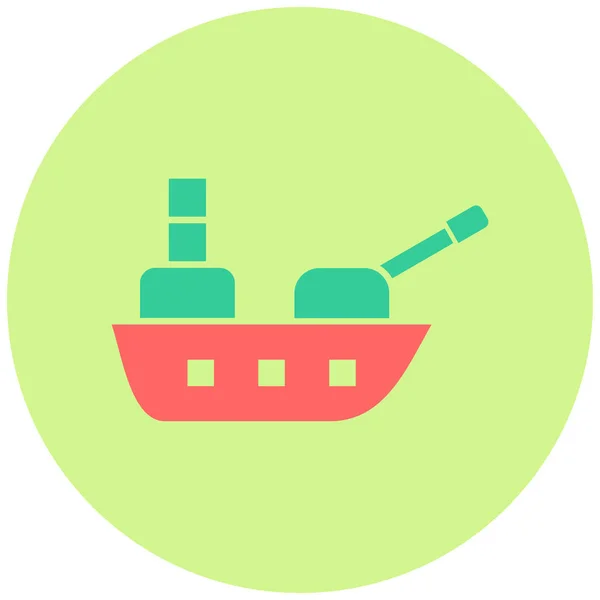 Loď Webová Ikona Jednoduchá Ilustrace — Stockový vektor