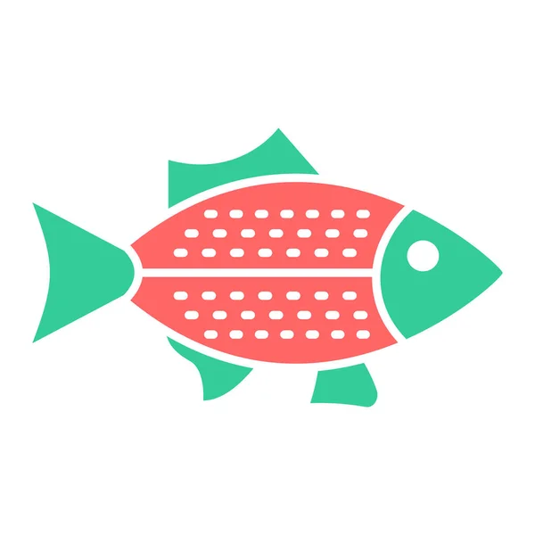 Pesce Icona Web Semplice Illustrazione — Vettoriale Stock