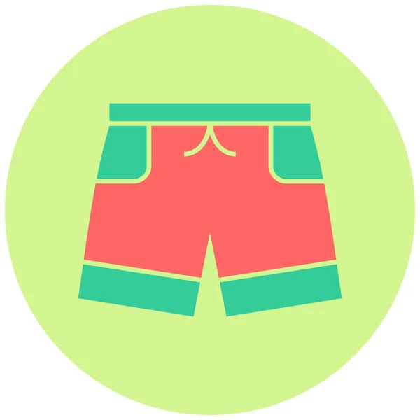 Shorts Webb Ikon Enkel Illustration — Stock vektor