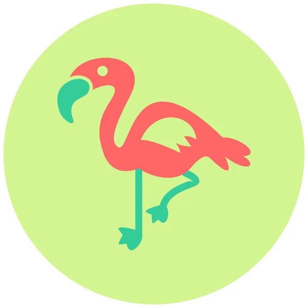 Flamingo Icono Vector Ilustración — Vector de stock