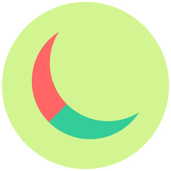 Vector Illustration Crescent Moon Modern Icon — Stock Vector