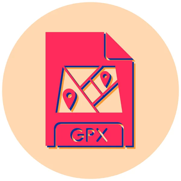 Gpx File Format Icon Vector Illustration — ストックベクタ