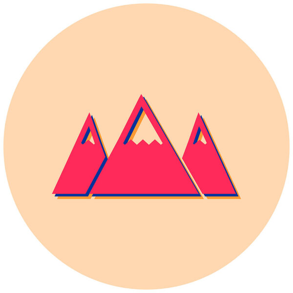 beautiful mountain landscape vector icon
