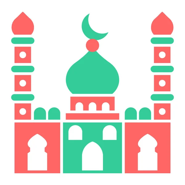 Moschee Web Symbol Einfache Illustration — Stockvektor