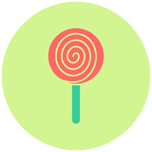 Lollipop Vector Icono Color Plano — Archivo Imágenes Vectoriales