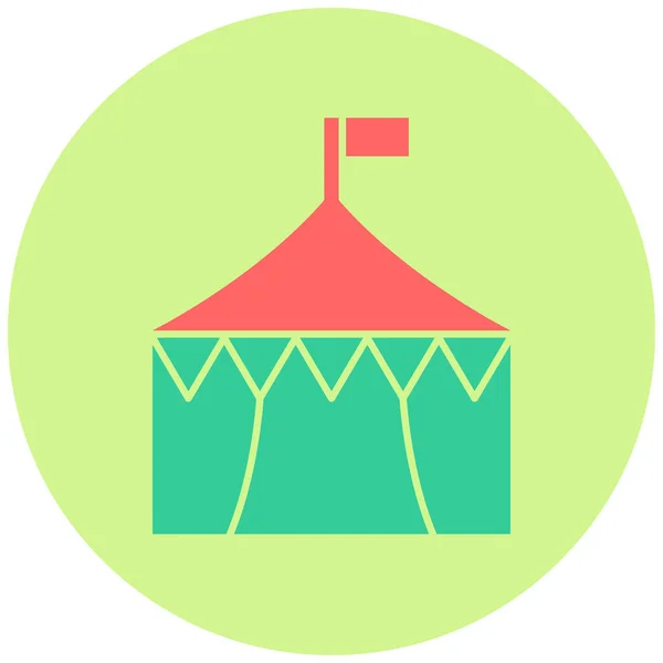 Tent Web Icon Simple Illustration — Stock Vector