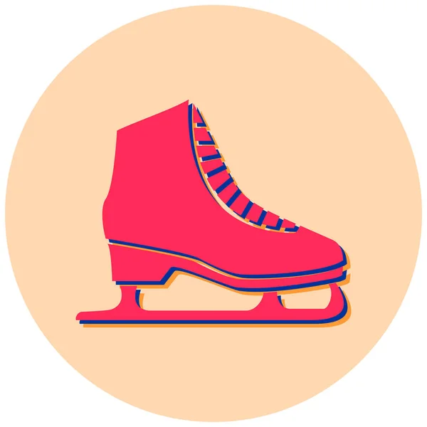 アイススケート シンプルなデザイン — ストックベクタ
