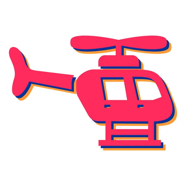 Helicóptero Icono Vector Ilustración — Vector de stock