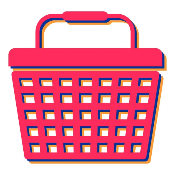 Shopping Basket Icon Simple Illustration Supermarket Trolley Vector Icons Web — Stock Vector