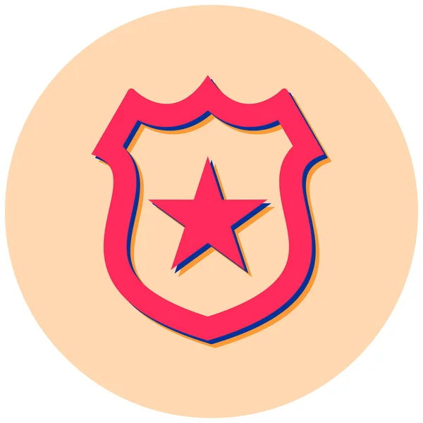 Escudo Icono Web Ilustración Simple — Vector de stock