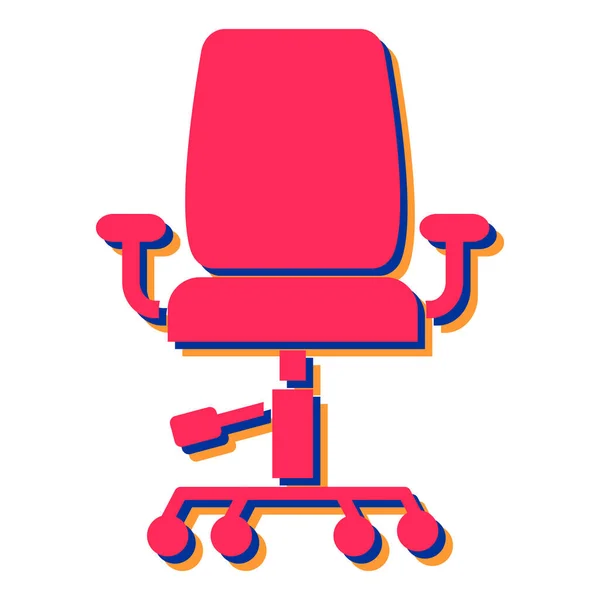 Icône Chaise Bureau Illustration Dessin Animé Fauteuil Vecteur Symbole Stock — Image vectorielle