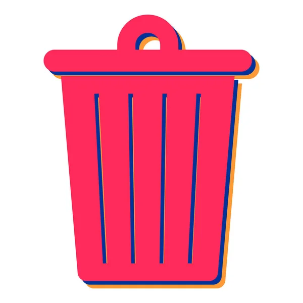 垃圾箱图标 用于网页设计的垃圾桶向量图标的平面说明 — 图库矢量图片