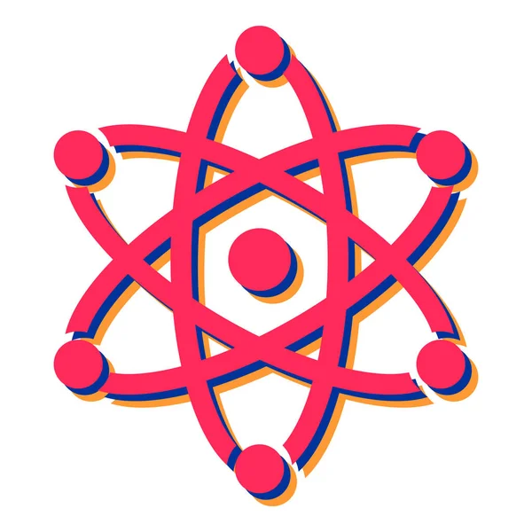 Atom simgesi. düz dizayn. vektör illüstrasyonu.