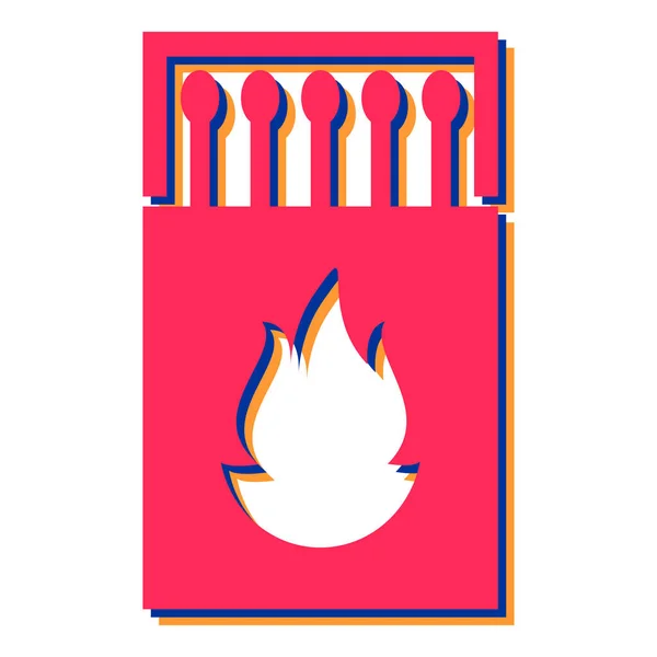 Feuer Flamme Symbol Vektor Illustration Design — Stockvektor