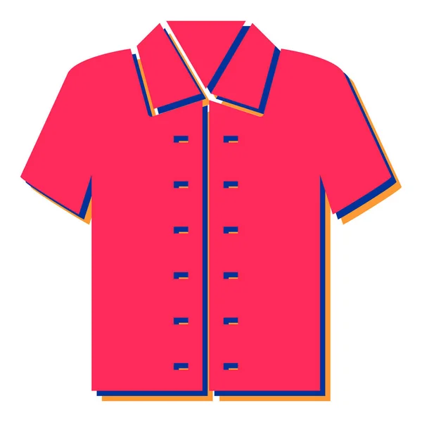 Ilustración Vectorial Una Camisa Roja — Vector de stock