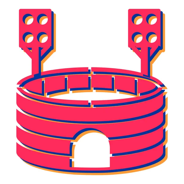 oyun alanı ikonu. Beyaz arkaplanda izole edilmiş web tasarımı için dönme dolap vektör simgelerinin izometriği