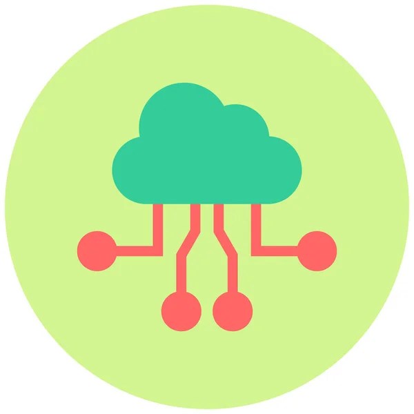 Cloud Web Icon Simple Illustration — Stock Vector