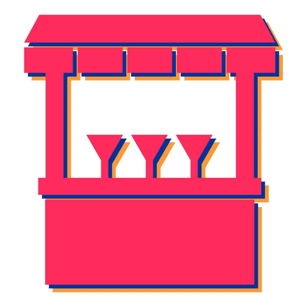 Ilustración Vectorial Una Cabina Tienda — Archivo Imágenes Vectoriales