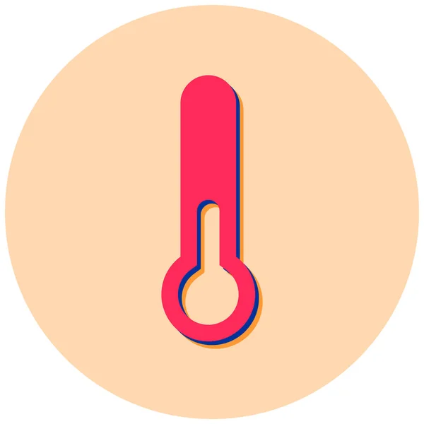 Thermometer Web Icoon Eenvoudig Ontwerp — Stockvector