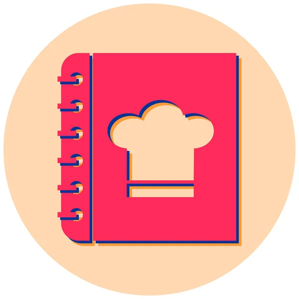 Кулинарная Книга Веб Иконка Простой Дизайн — стоковый вектор