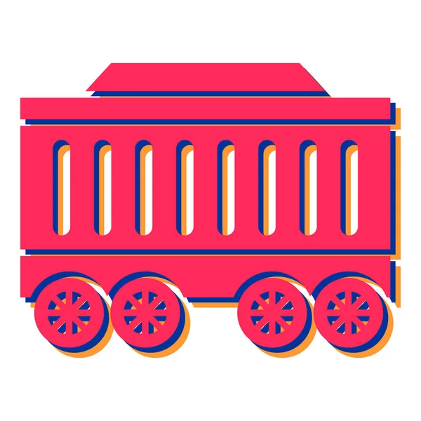 Icono Del Tren Ilustración Simple Vector Ferroviario Símbolo Bolsa Web — Vector de stock