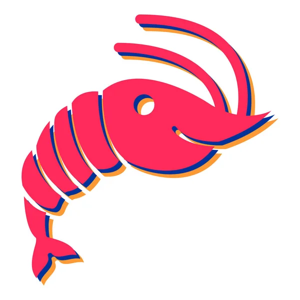 Vector Illustration Shrimp Icon — Stock Vector