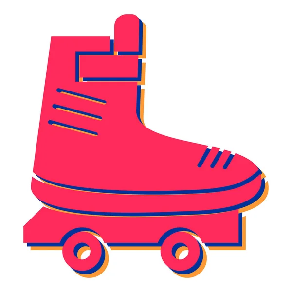 Roller Skates Icon Simple Illustration Snowboard Shoe Vector Icons Web — Vector de stock