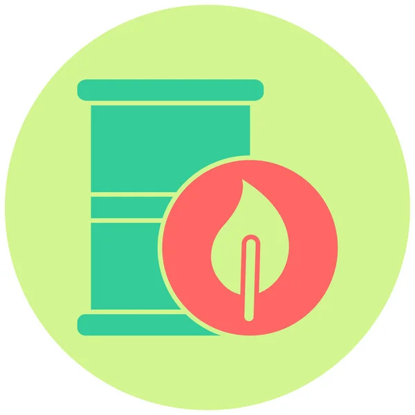 Eco Barrel Simple Design — Stock Vector