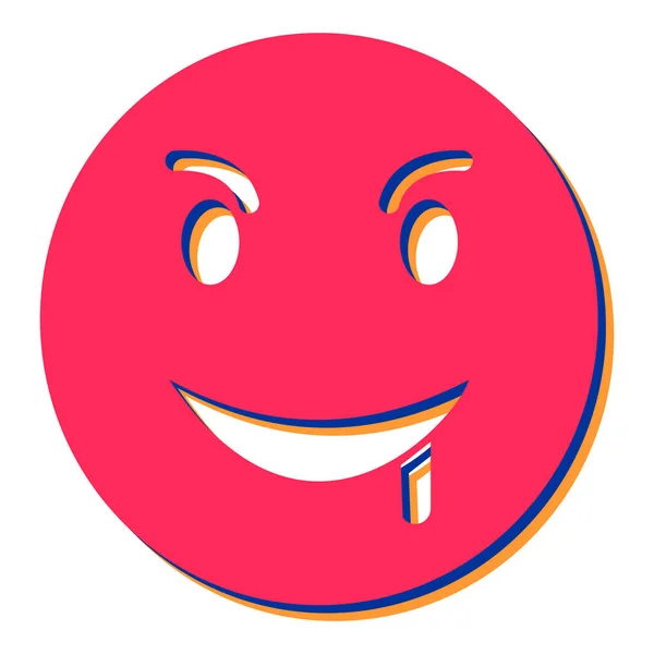 Glückliches Gesicht Emoticon Symbol Vektor Illustration Design — Stockvektor