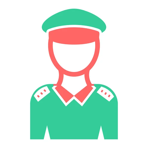 Vectorillustratie Van Een Vrouw Uniform — Stockvector