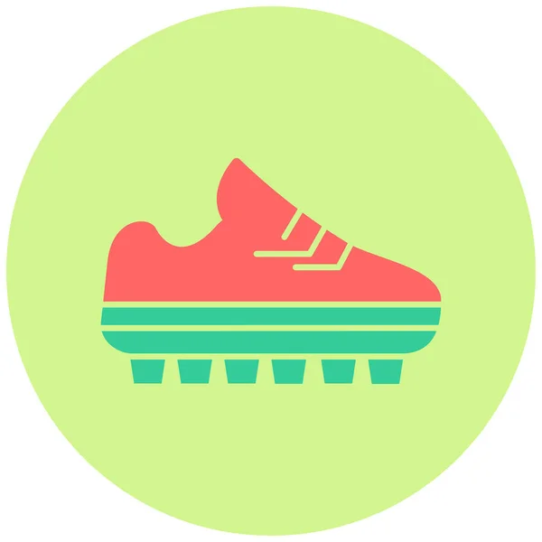 Μπότες Ποδοσφαίρου Web Εικονίδιο Απλή Απεικόνιση — Διανυσματικό Αρχείο
