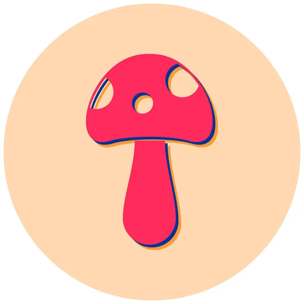 Mushroom Web Icon Simple Illustration — Stock Vector