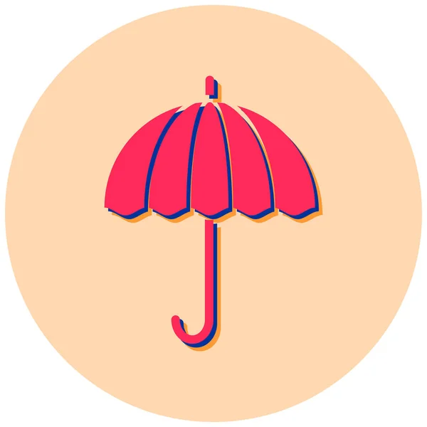 Guarda Chuva Ícone Web Ilustração Simples —  Vetores de Stock