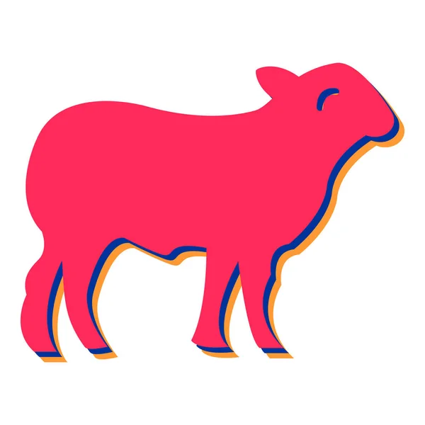 Illustration Vectorielle Une Chèvre Dessin Animé Mignon — Image vectorielle
