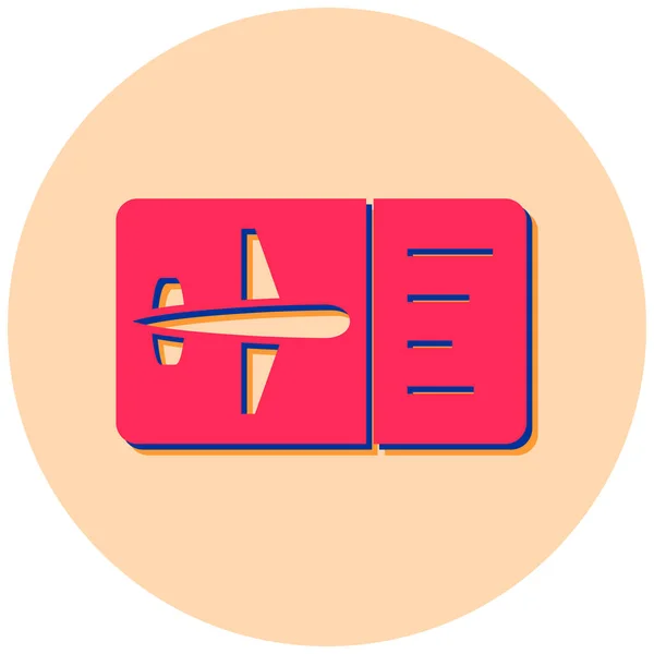 Avión Icono Web Ilustración Simple — Vector de stock