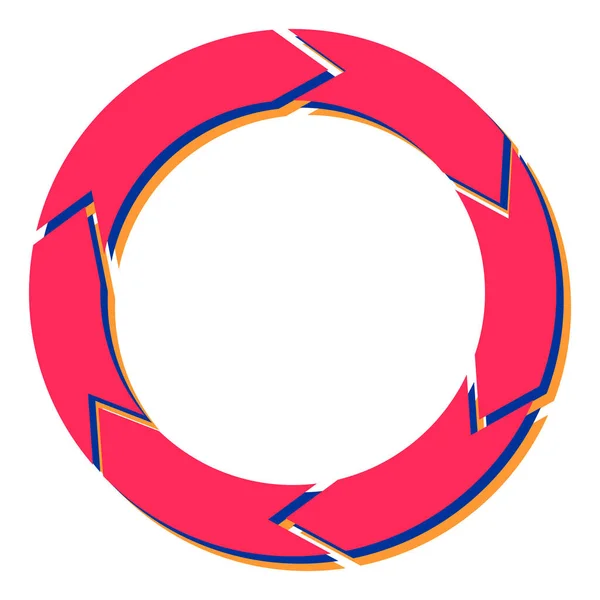 Kreis Pfeile Mit Kreisförmigen Pfeil — Stockvektor