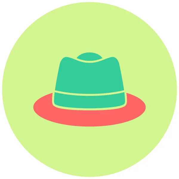 Sombrero Icono Web Ilustración Simple — Vector de stock