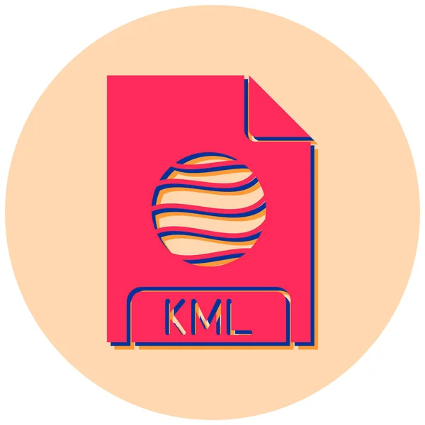 Kmlファイル形式のアイコン ベクトル図 — ストックベクタ