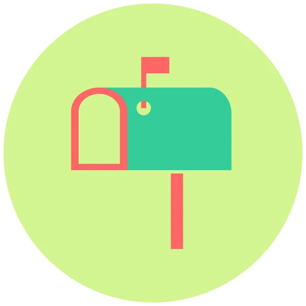 Correo Postal Icono Diseño Plano Ilustración Vectorial — Vector de stock