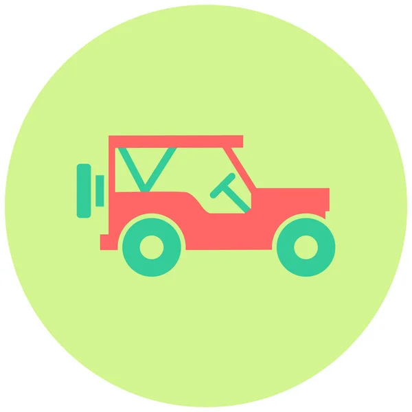 Army Jeep Web Icon Simple Illustration — Stock Vector