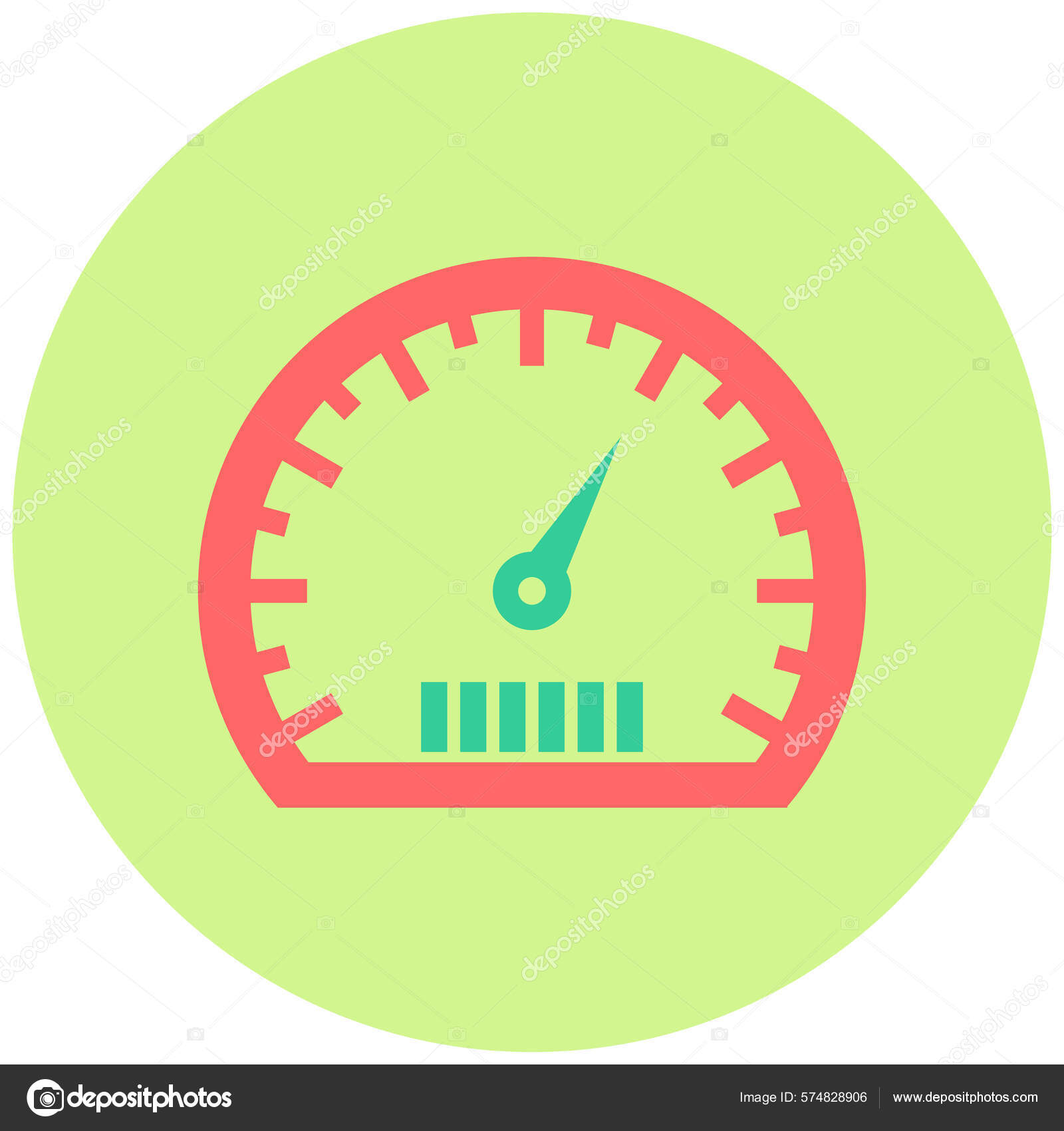 Speedometer Icon Trendy Style Isolated Background Stock Vector by