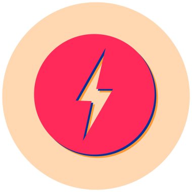 Şimşek vektör simgesi modern illüstrasyon