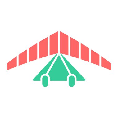 paraglydier simgesi, vektör illüstrasyonu basit tasarım